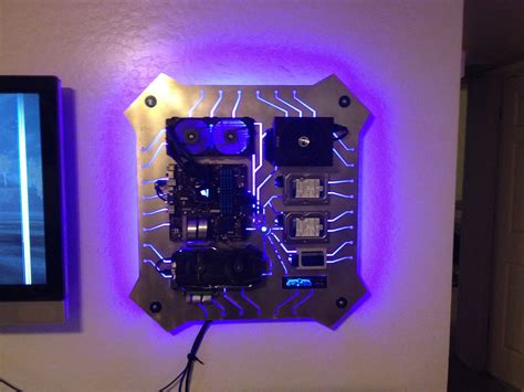 We wanted to make a pc case from scratch with the main idea being that it should be wall mountable, with a window allowing you to view the components at work, giving it a sort of picture frame look. I made a custom wall mounted PC for my SO, and I want to show off! | Wall mounted pc, Wall ...