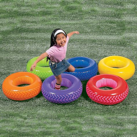 Inflatable Obstacle Course Tire Game Toys 6 Pieces 887600609075 Ebay