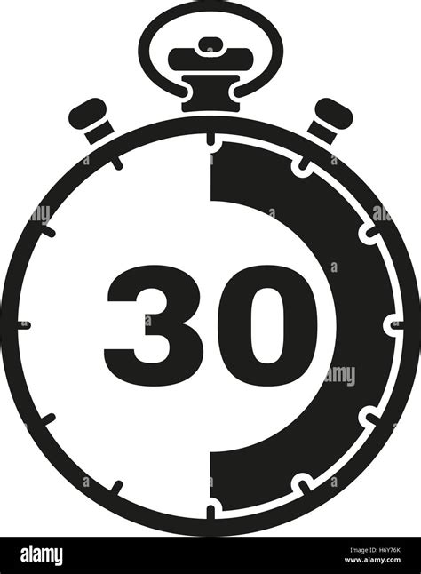 Los 30 Segundos Minutos Icono Cronómetro Reloj Y El Reloj