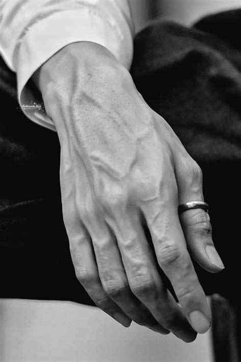 Black And White Photograph Of A Man S Hands