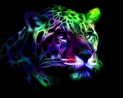 Pin By Alex Bazhan On Fractal Neon Animals Cool Wallpapers Of Animals
