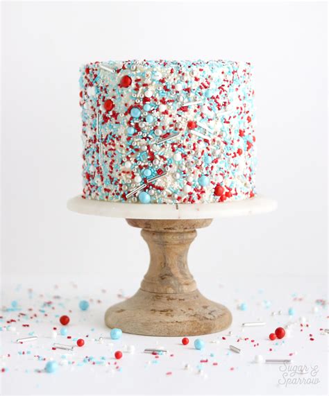 How To Cover A Cake In Sprinkles Sugar And Sparrow