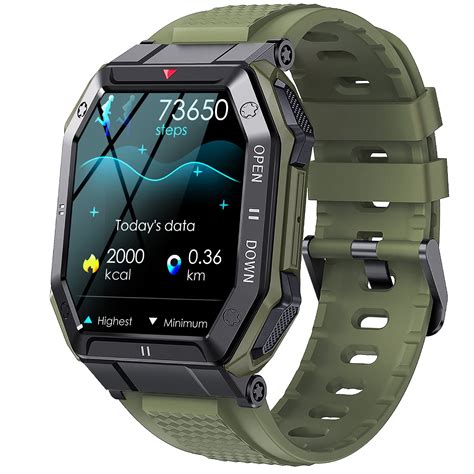 Eigiis Smart Watch For Men Smartwatches With Bluetooth Call Function 1 85” Hd Military Fitness