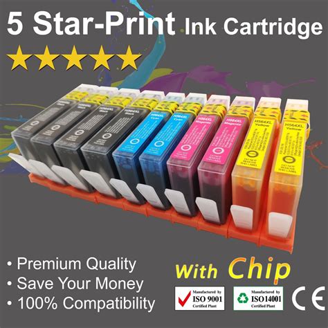 10 Ink Cartridges For Hp 564xl Photosmart 307055105520 6510 6520