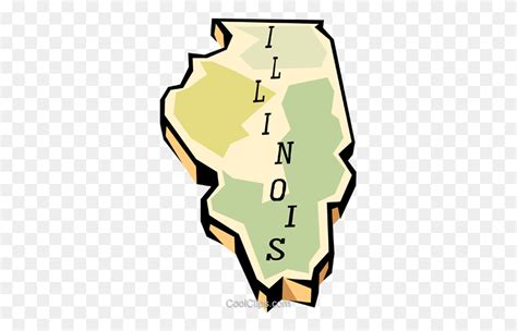 Illinois State Map Royalty Free Vector Clip Art Illustration Illinois