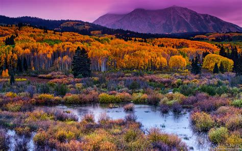 Mountain Kebler Pass A Colorado Usa Fall Nature Landscape