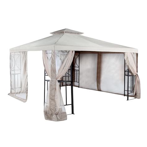 Garden Winds Replacement Canopy And Netting For 10x12 Crescent Gazebo