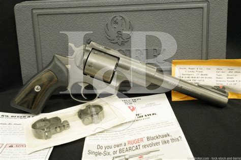 Ruger Super Redhawk 05505 454 Casull 45 Colt Target Gray Dasa Revolver