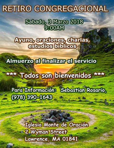 Retiro Congregacional 3 Marzo 2018 Monte De Oración