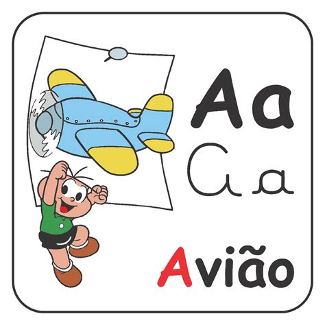 Cartazes Alfabeto Turma Da Mônica Diferente E Ilustrado Colorido