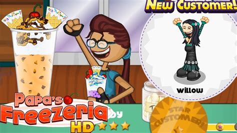 Papas Freezeria Hd Day 64 New Customer Willow Saucy Shot Mini Game