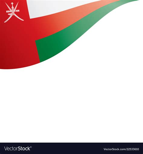 Oman Flag On A White Royalty Free Vector Image