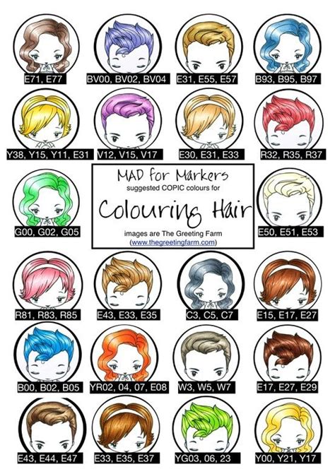 Color Guide For Copics By Beulah Coloring Tips Copic Coloring