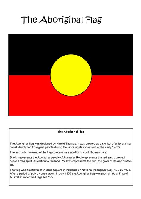 Australian Aboriginal Flag Teaching Resource Naidoc Week