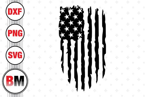 Distressed American Flag Svg Png Dxf Files By Bmdesign Thehungryjpeg