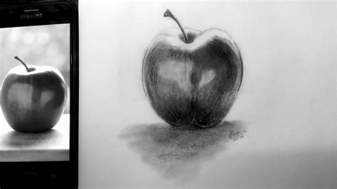 Draw A Realistic Apple With Pencil For Beginners Youtube