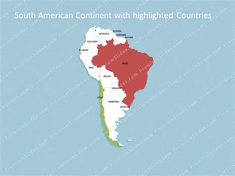 South America Continent Map Editable Map Of South America Continent