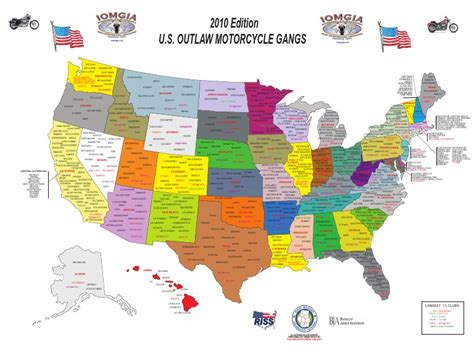 2010 Us Outlaw Motorcycle Gangs Map Iomgia 2010 Edition1 Gang