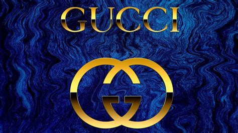 Gucci Word With Logo In Blue Background Hd Gucci Wallpapers Hd Wallpapers Id 49023