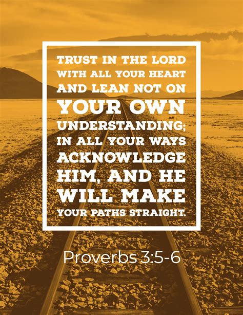 Trust In The Lordand He Will Make Your Paths Straight The Journey