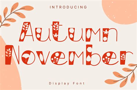 Autumn November Font By Achiart · Creative Fabrica