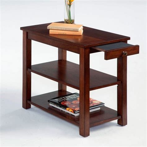 Chairside Table W Pull Out Shelf By Progressive Furniture Furniturepick