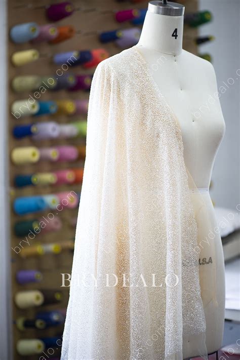 Shiny Designer Bridal Glitter Tulle Fabric