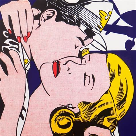 The Kiss 1962 After Roy Lichtenstein 1993 Artist Autographed
