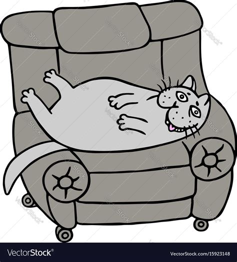 Fat Gray Cartoon Cat For Bannajohanna