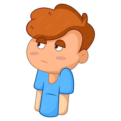 Premium Vector Vector Cartoon Illustration Of Boy Is Sad