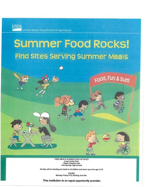 Summer Food Program Arrey Elementary School