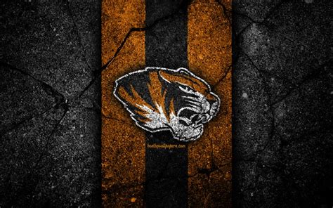 Download Wallpapers Missouri Tigers 4k American Football Team Ncaa Orange Black Stone Usa