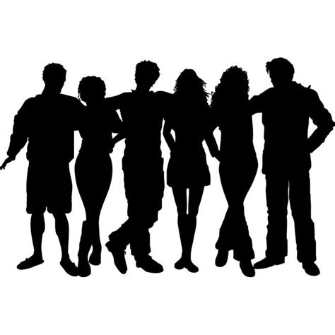17 Vector Group Of People Images Free Vector Silhouette People Group