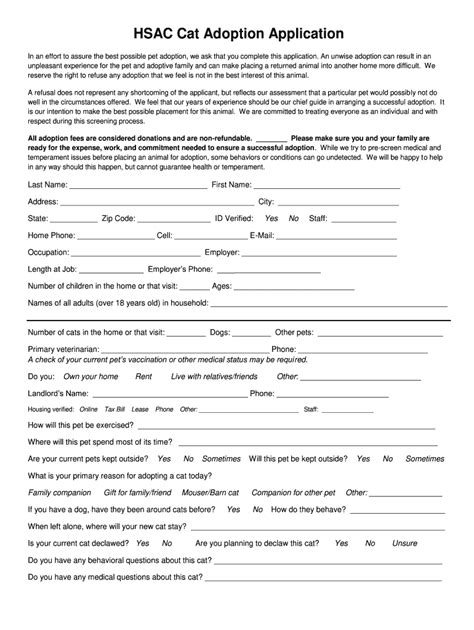 Cat Adoption Application Template Fill Out And Sign Online Dochub