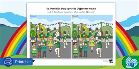 St Patricks Day Parade Spot The Difference Game