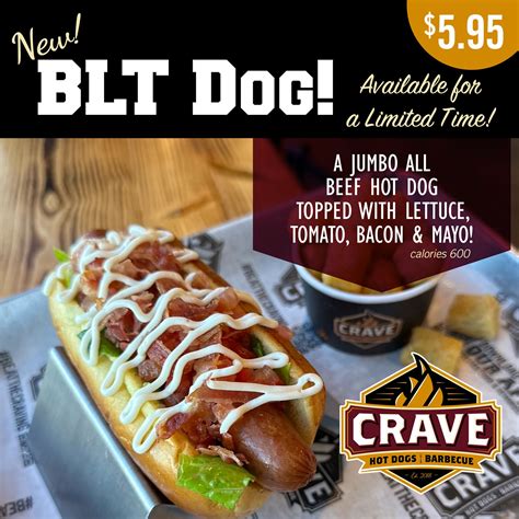 Crave Hot Dogs & BBQ Introduces BLT Hot Dog as Latest Limited-Time