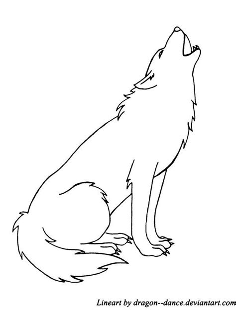Free Pre Shaded Wolf Line Art By Dansudragon On Deviantart Wolf
