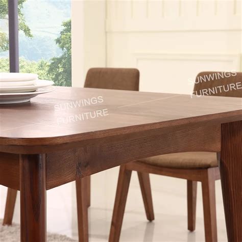 Korean Modern Style Dining Room Furniture Wooden Dining Table Set 4