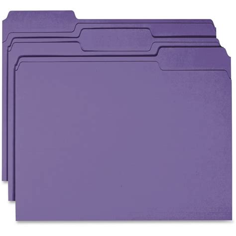 Business Source Bsn44106 1 Ply Tab Colored File Folder 100 Box
