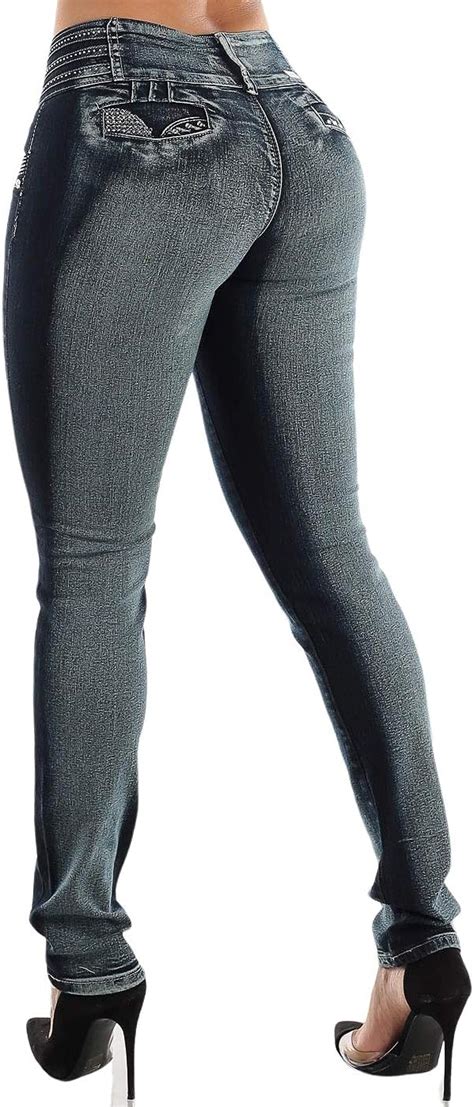 Moda Xpress Mid Rise Skinny Jeans Push Up Dark Wash Skinny Jeans Butt Lifting Jeans 10937i