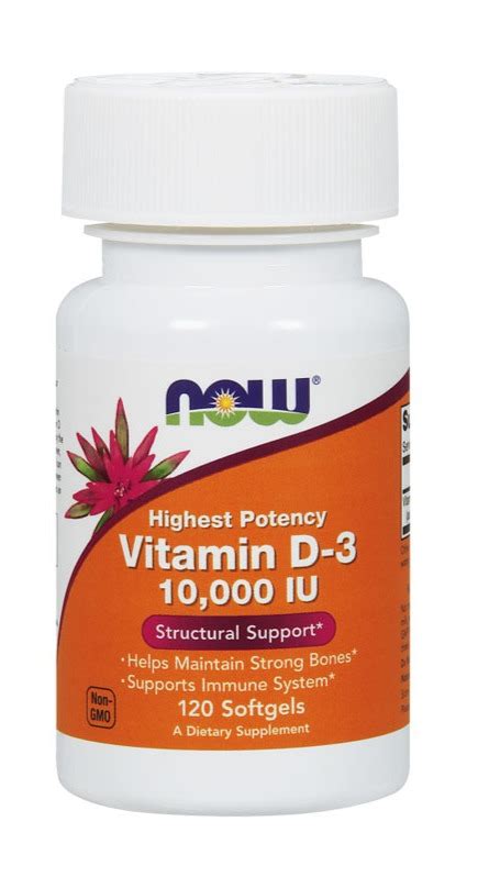 Now Foods Vitamin D3 10000 Iu 120 Softgels