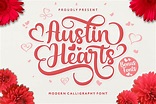 Austin Hearts Calligraphy Script Font - Dafont Free