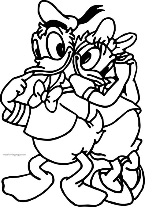 Donald Duck And Daisy Duck Coloring Page Wecoloringpage Com