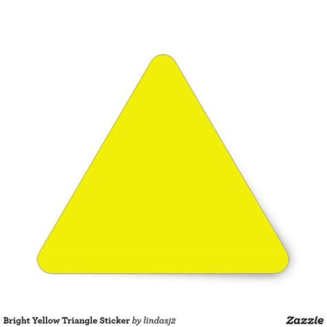 Bright Yellow Triangle Sticker Zazzle Triangle Stickers Yellow