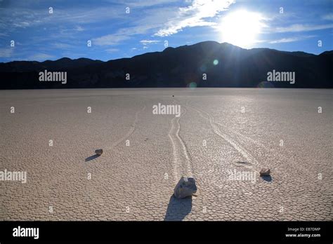 Death Valley Moving Rocks California Usa Stock Photo Alamy