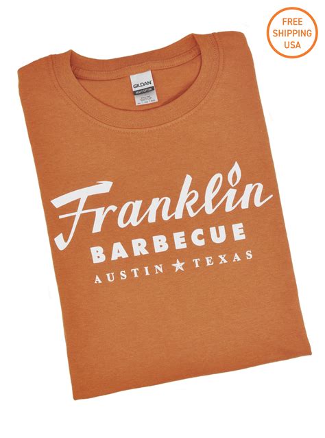 Burnt Orange Franklin Barbecue T Shirt