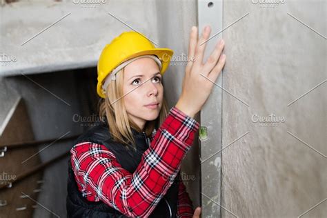 Babe Woman Worker On The Construction Site Women Female Babe
