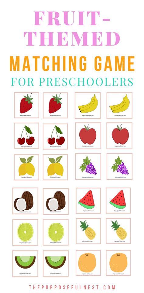 Here Is A Fun Printable Matching Game For Toddlers And Preschoolers