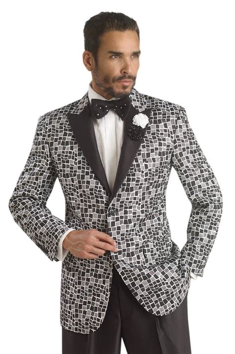 Whether you are looking for a garment for your special day in summer or best mens wedding suits. EJ Samuel Black Mosaic Mens 2 Peice Suit Modern Fit M2652 ...