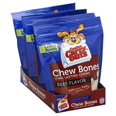 Canine Carry Outs Beef And Cheese And Chew Bones Beef Flavor Snacks Value